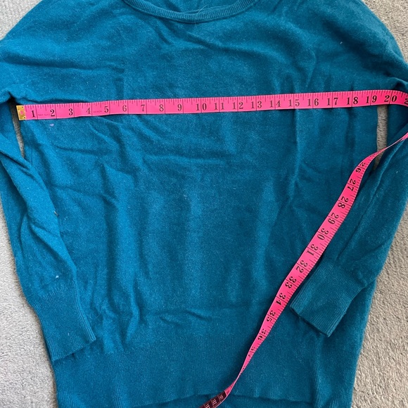 Vince xxs teal colour 100% cashmere sweater - Picture 3 of 6